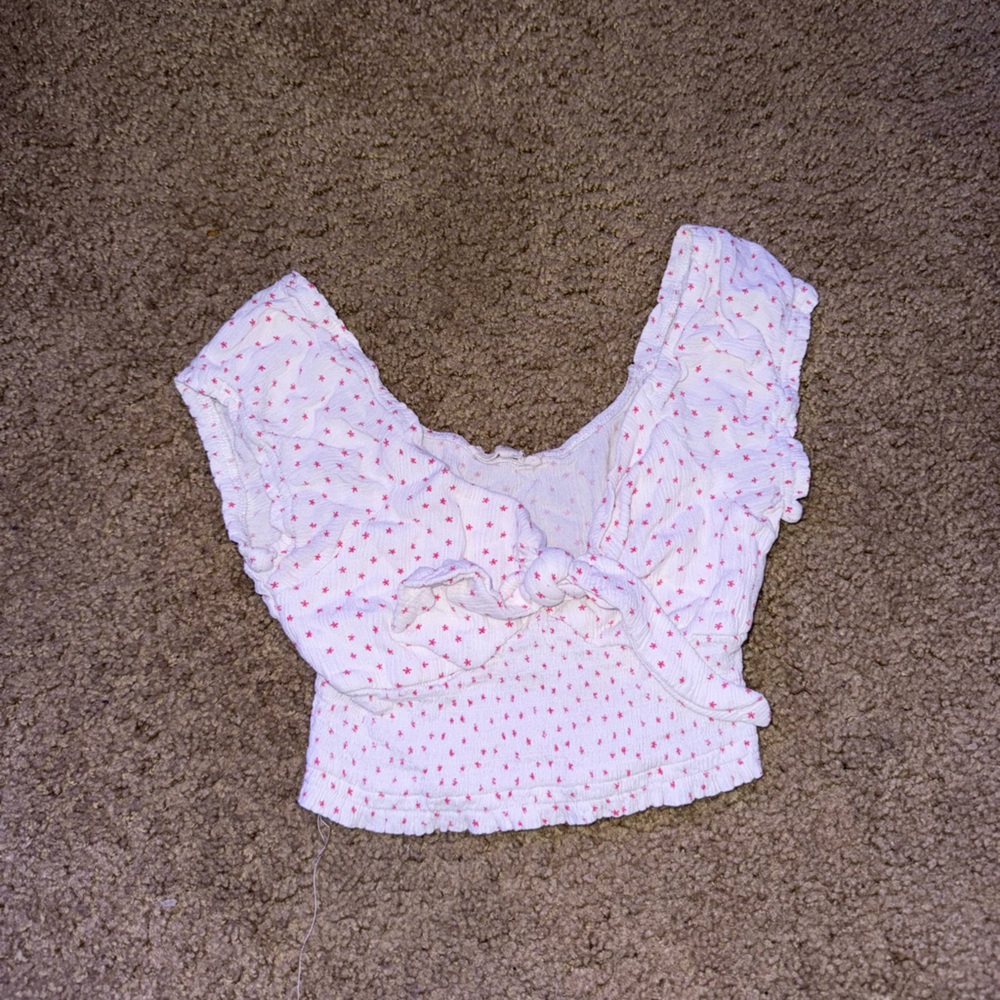 La Hearts Pink and White Short Sleeve Tee Casual Comfort